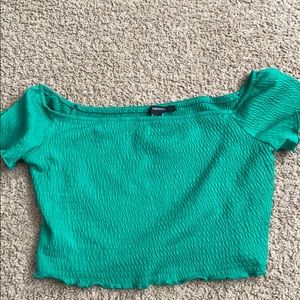 Green crop top
